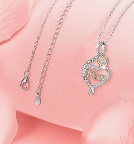 BFF&UNICORN Christmas Gifts for Women, Sterling Silver Mom Nana Grandma Necklace, Birthday Mothers Day Jewelry Gifts for Mom Grandma Wife from Daughter Son